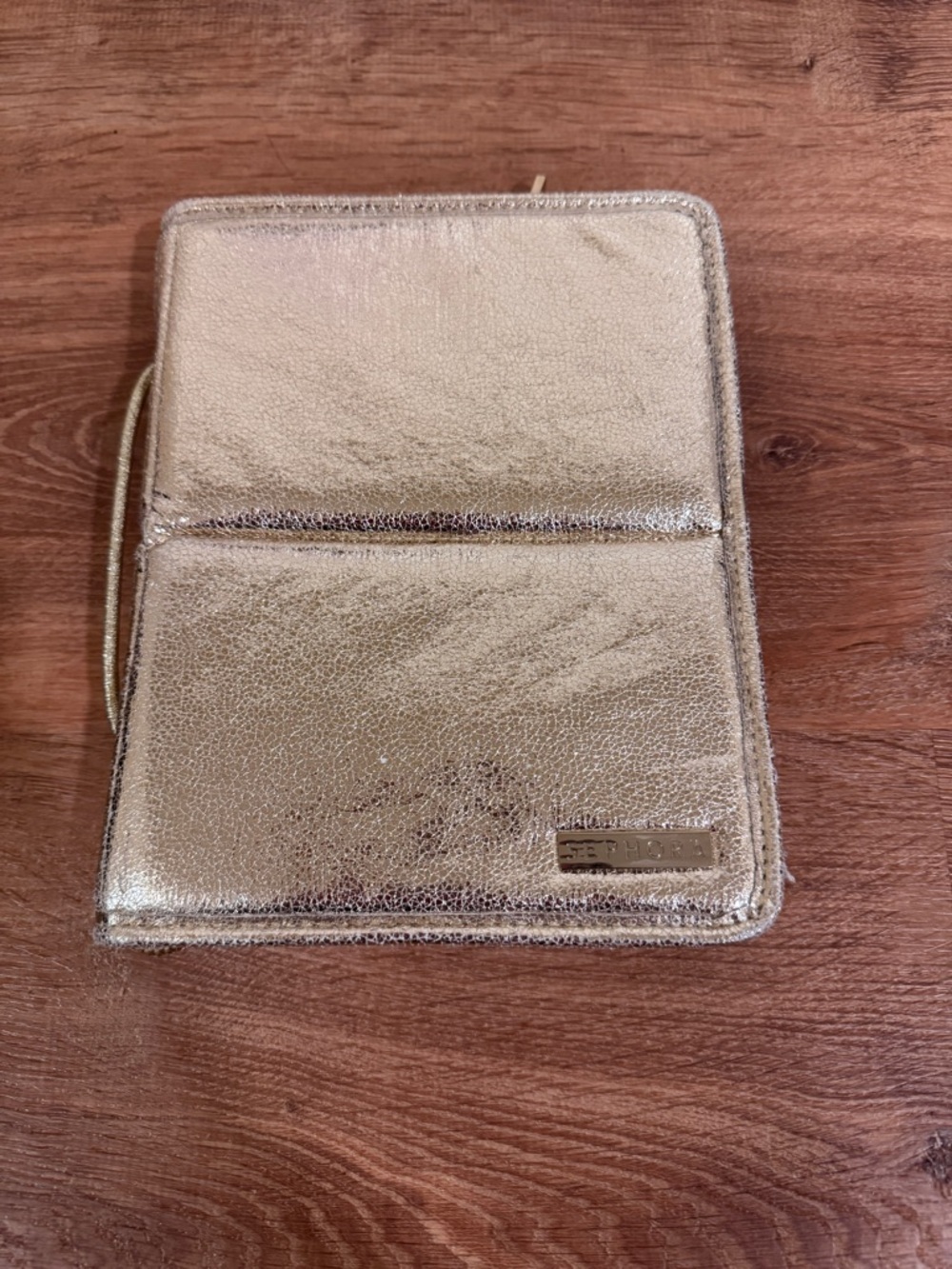 Sephora Gold Metallic Travel makeup brush Case​